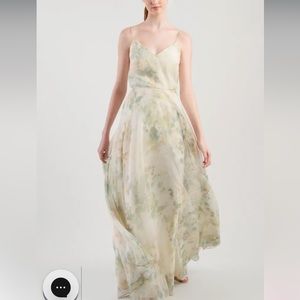 Jenny Yoo Inesse Vintage Floral Ivory Sage Multi Size 6